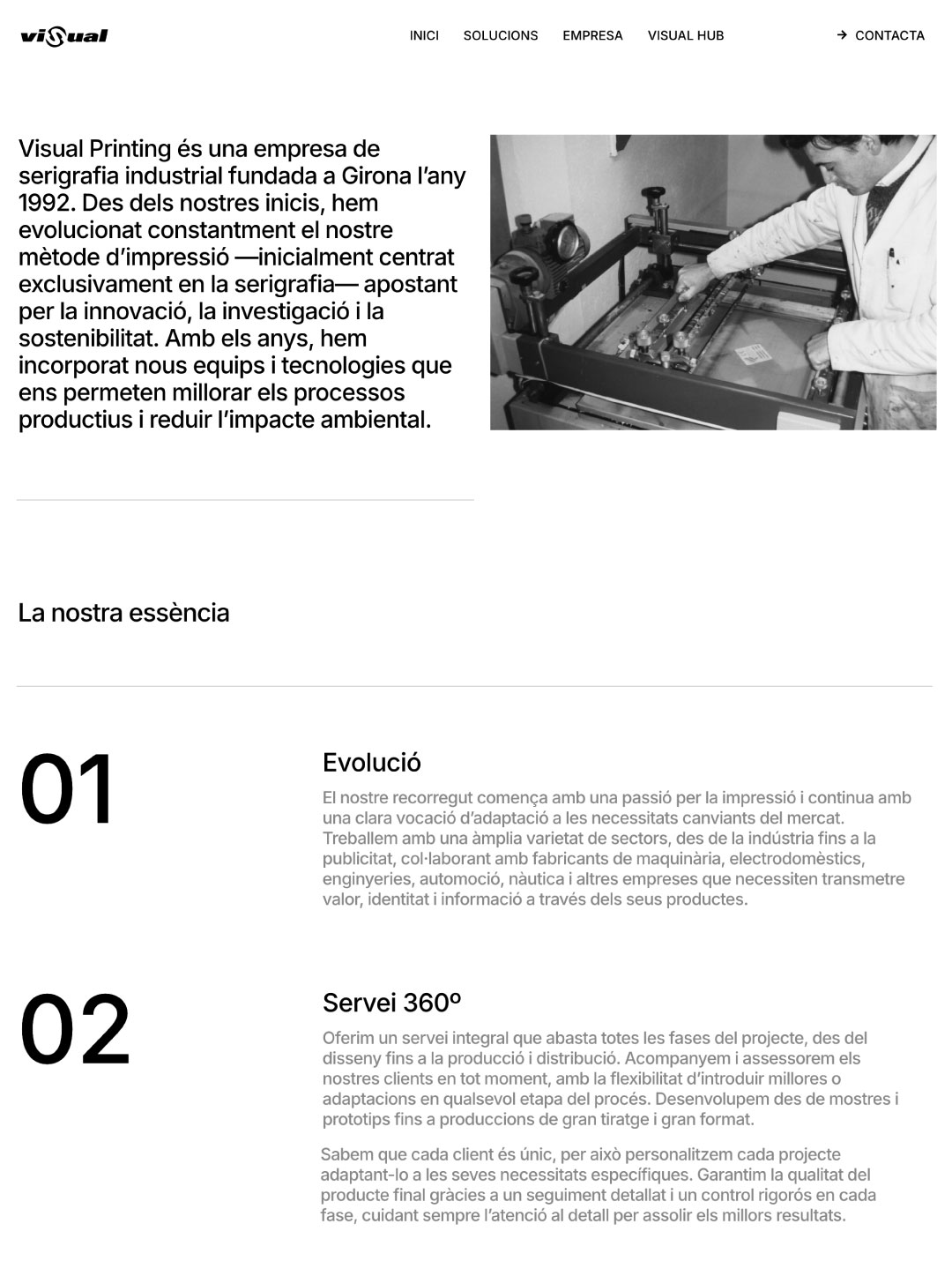 disseny web visual printing