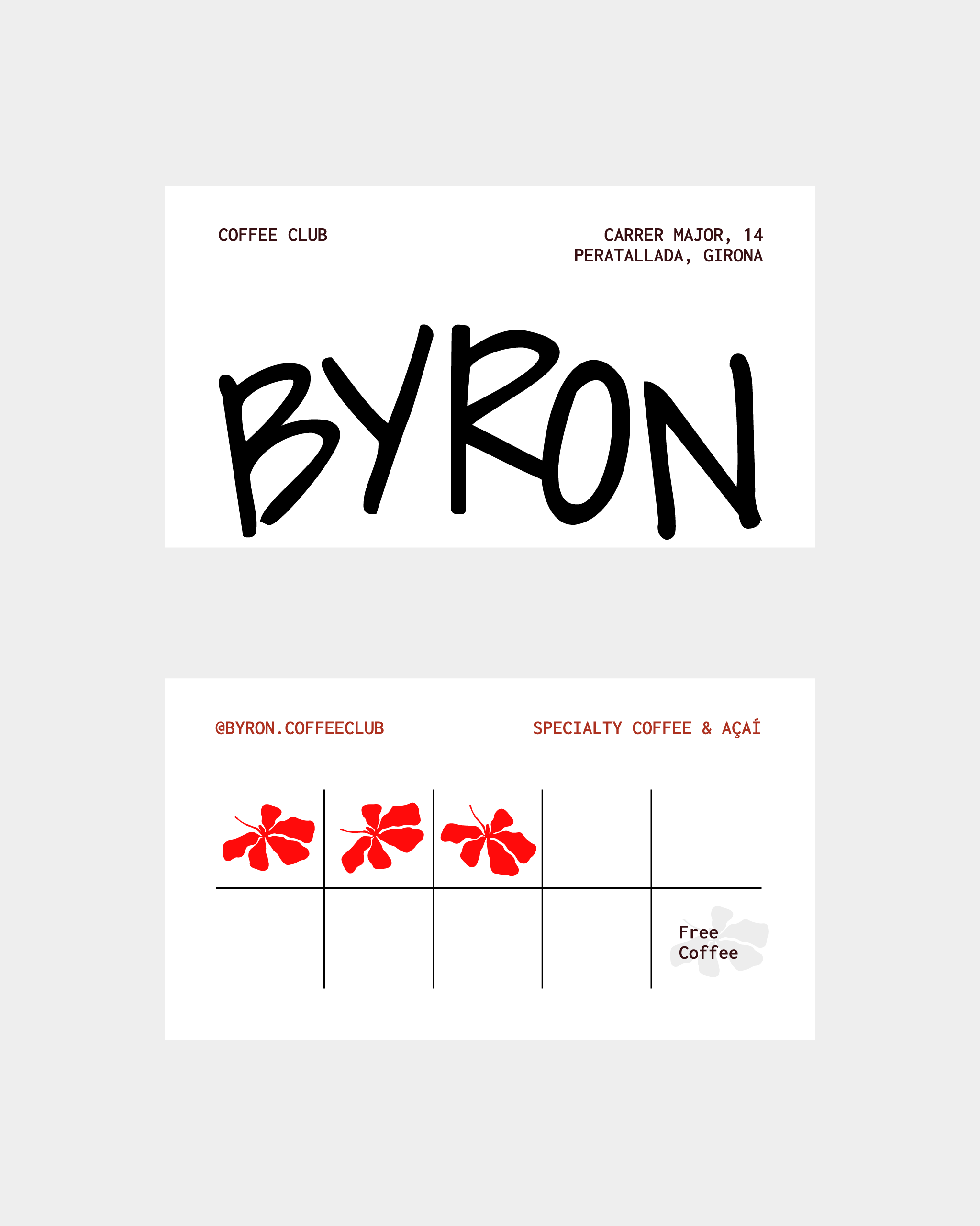 disseny byron coffee club targetes visual hub
